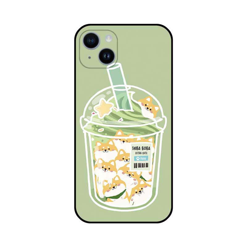 Dog Boba Phone Case Cute Puppy Bubble Tea iPhone Case Kawaii Food Art (2)