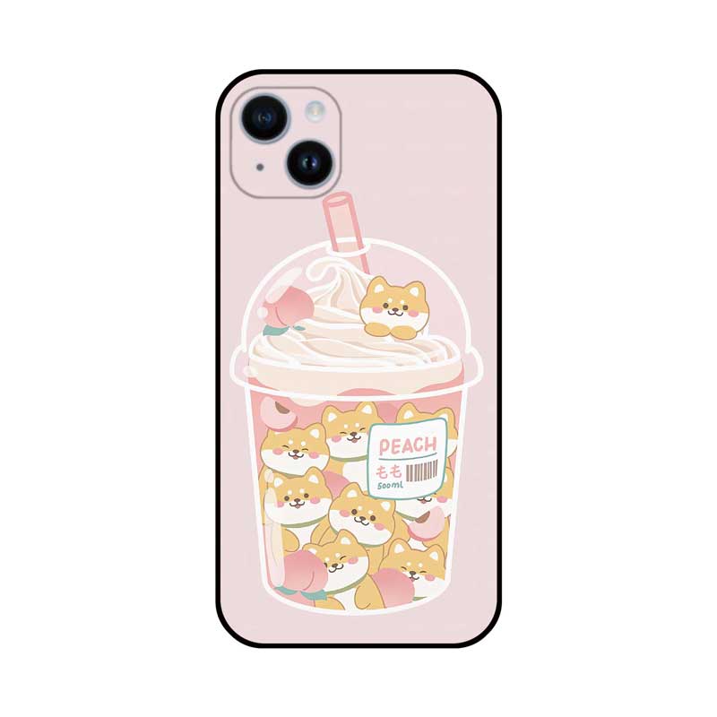 Dog Boba Phone Case Cute Puppy Bubble Tea iPhone Case Kawaii Food Art (4)