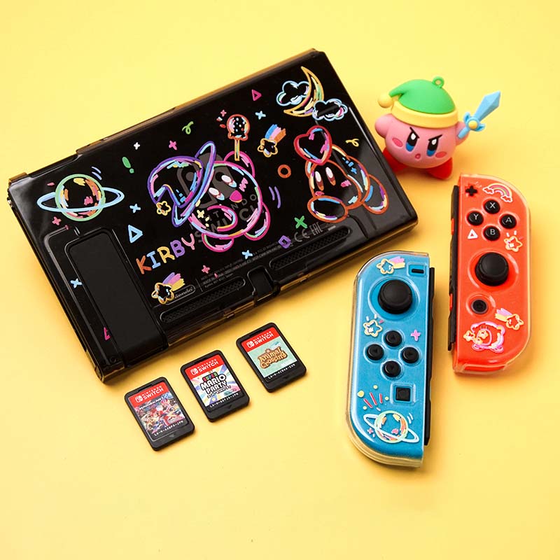 Doodle Kirby Switch OLED Cover Cute Kirby Switch Cases (1)
