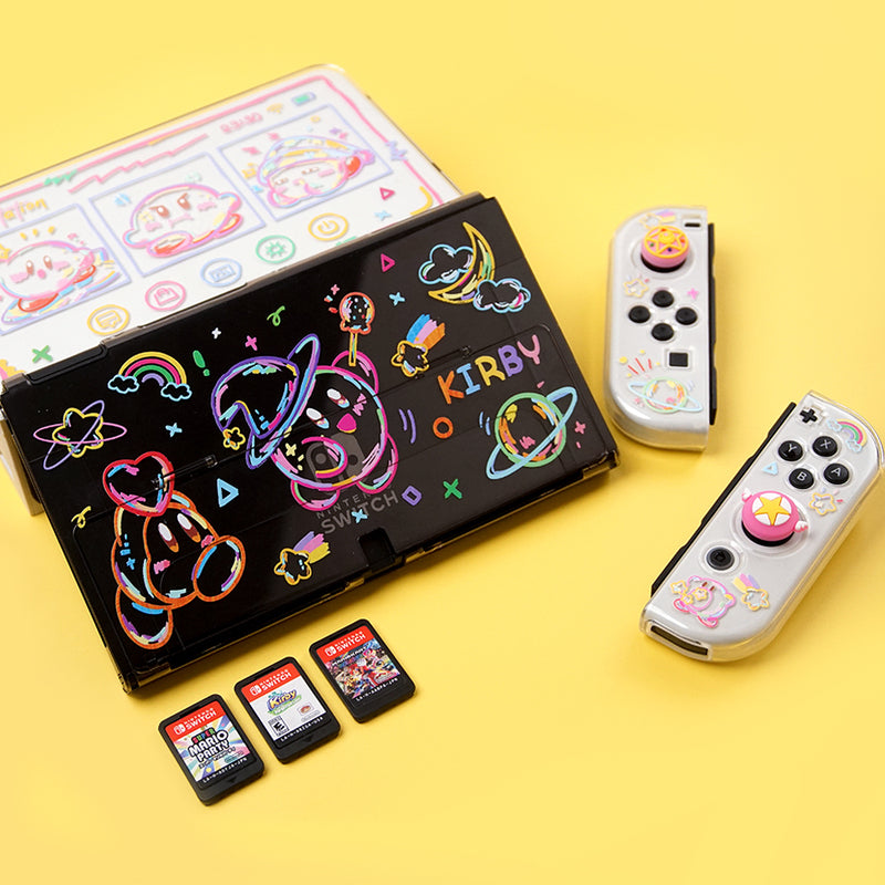 Doodle Kirby Switch OLED Cover Cute Kirby Switch Cases (4)