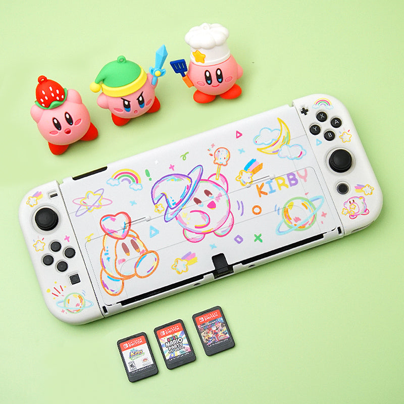 Doodle Kirby Switch OLED Cover Cute Kirby Switch Cases (5)