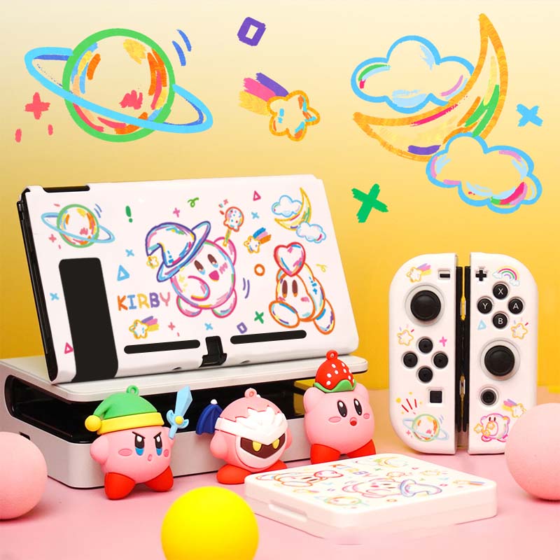 Doodle Kirby Switch OLED Cover Cute Kirby Switch Cases (6)