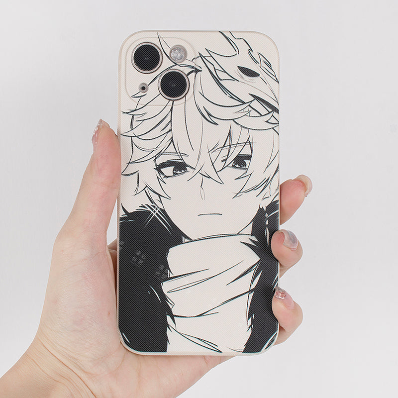 Genshin Impact Phone Cases with Sketch Art