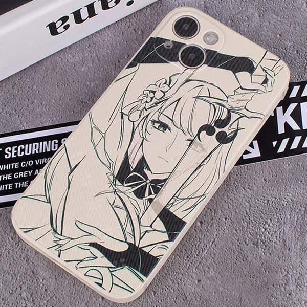 Genshin Impact Phone Cases with Sketch Art