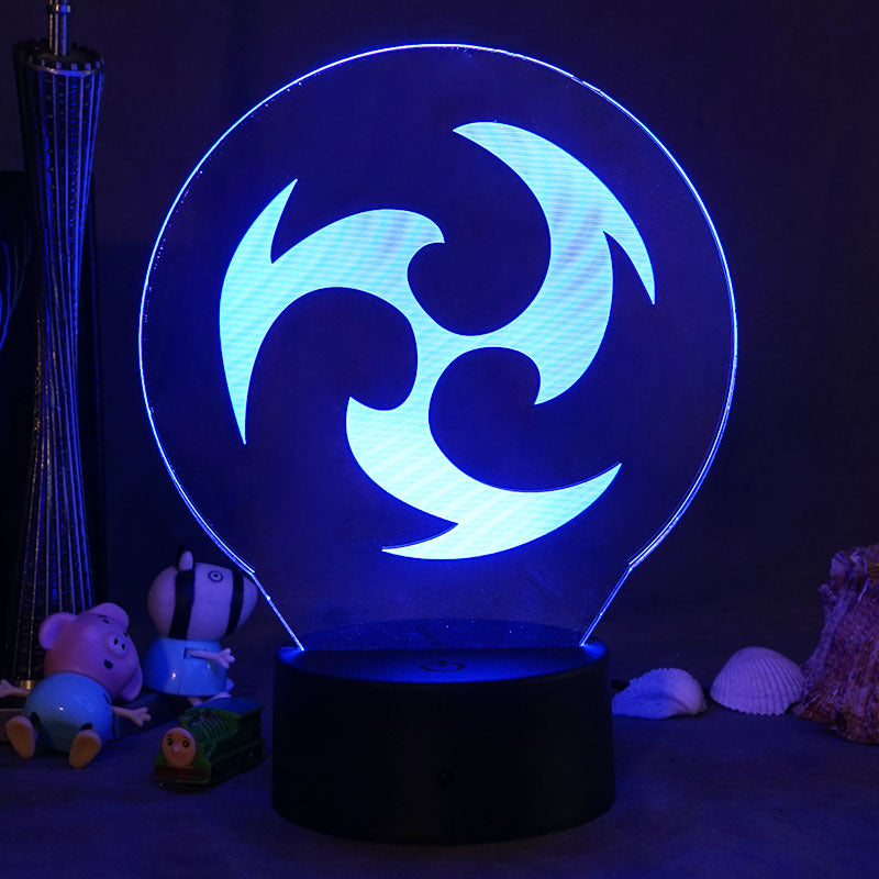 Electro Gesnhin Impact LED Light Genshin Night Lamp Gaming Room Decor (6)