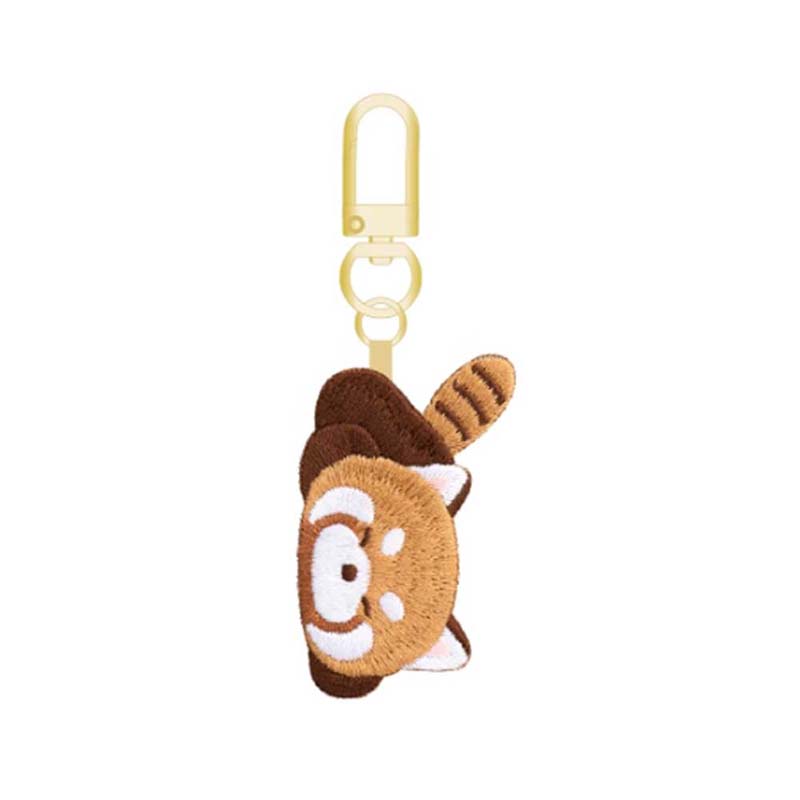 Embroidered Red Panda Keychain Cute Embroidered Lesser Panda Key Rings (7)