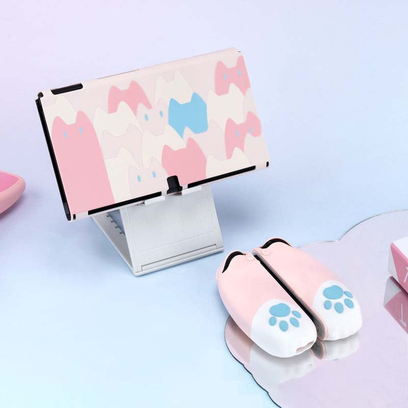Ergonomic Cat Switch Case Cute Protective Switch OLED Cover 3D Cat Paw (12)