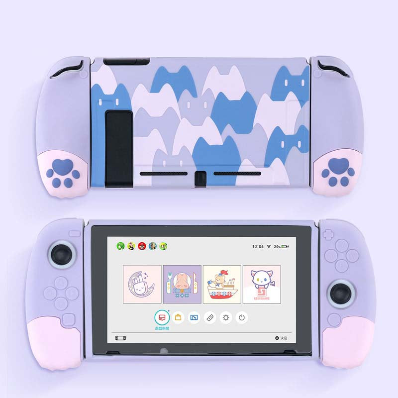 Ergonomic Cat Switch Case Cute Protective Switch OLED Cover 3D Cat Paw (4)