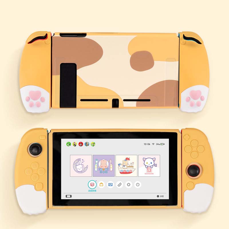 Ergonomic Cat Switch Case Cute Protective Switch OLED Cover 3D Cat Paw (5)