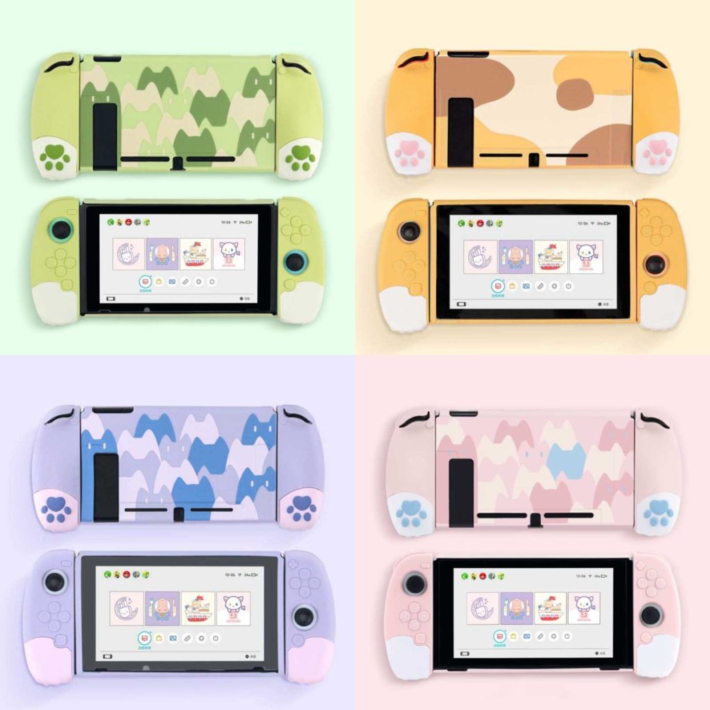 Ergonomic Cat Switch Case Cute Protective Switch OLED Cover 3D Cat Paw (8)