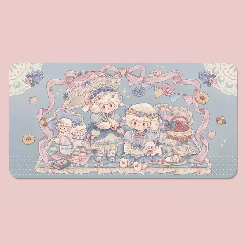 Fairy Tale Desk Mats Aesthetic Gaming Mouse Pads Kawaii Decor C