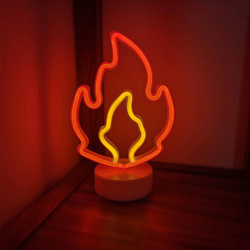 Fire Neon LED Night Lights: Ignite Your Ambiance