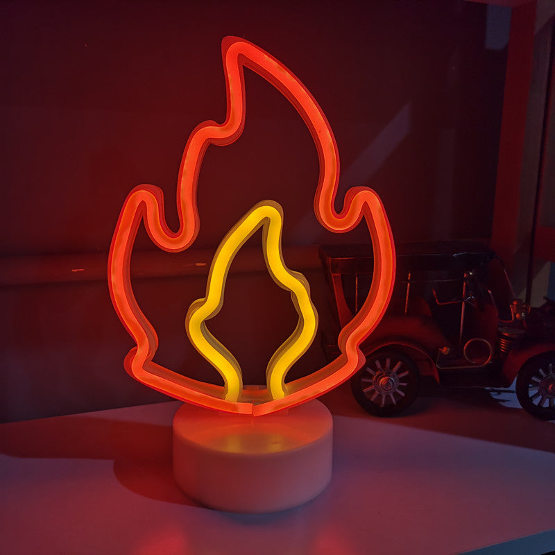 Fire Neon LED Night Lights: Ignite Your Ambiance