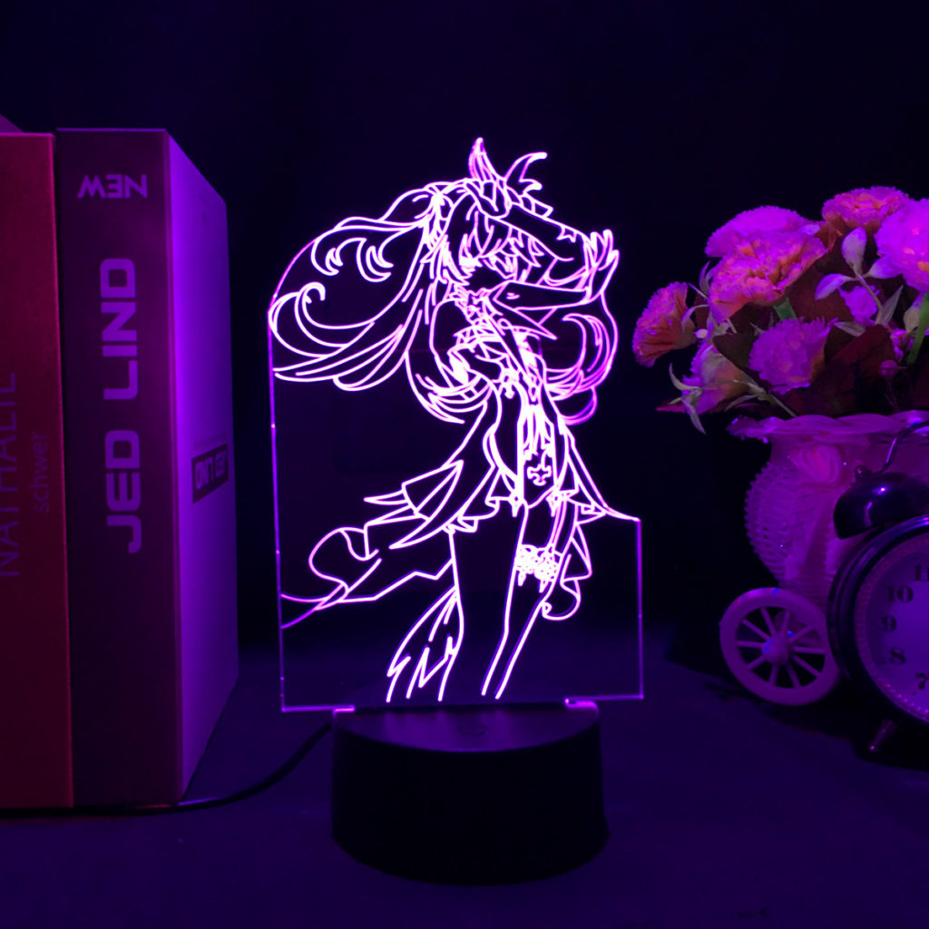 Fischl Gesnhin Impact LED Light Genshin Desktop Lamp Cool Genshin Gifts (1)