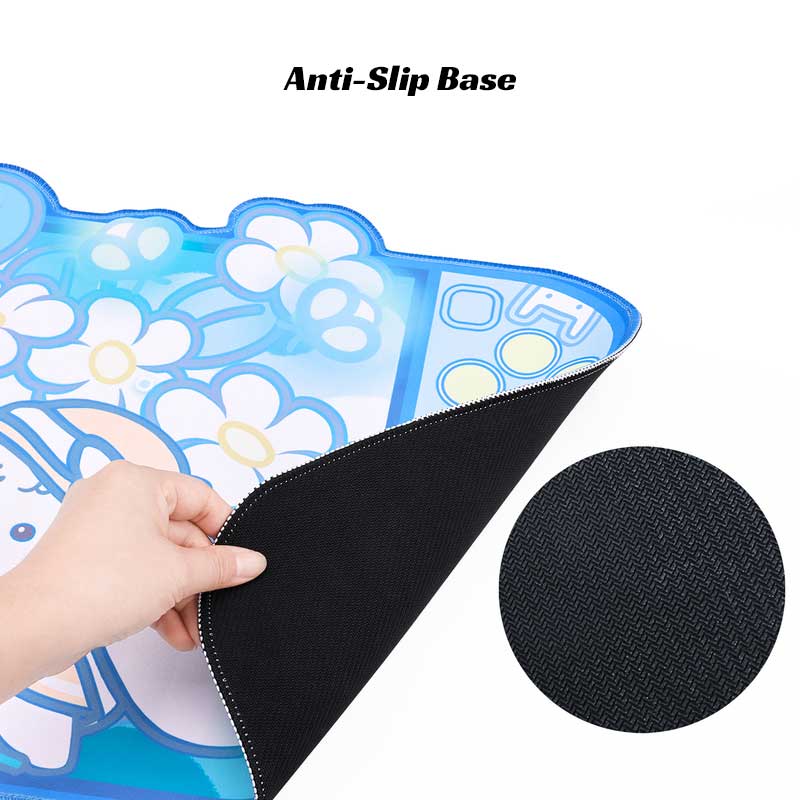 Large Bunny Desk Mat with Non-Slip Base