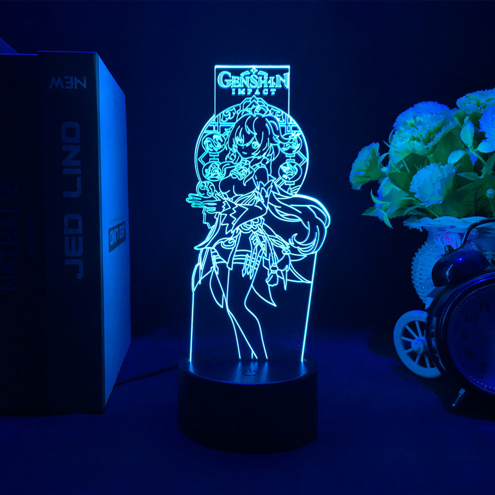Ganyu Gesnhin Impact Night Light Genshin Ganyu LED Desktop Lamp 4089 (1) 4752