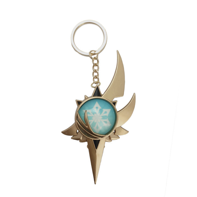Genshin Eula Vision Keychain: Frozen Elegance