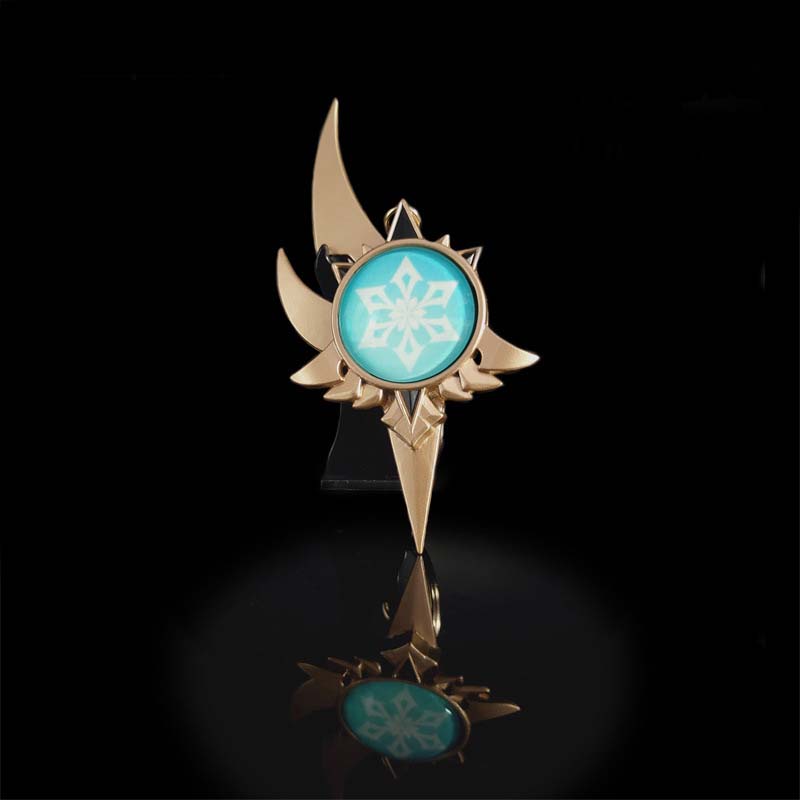 Genshin Eula Vision Keychain: Frozen Elegance