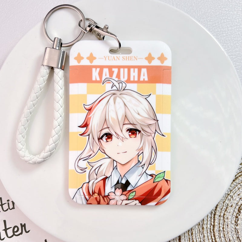 Genshin Impact Card Holders Modern kazuha Genshin Fanart Badge Holders (7)