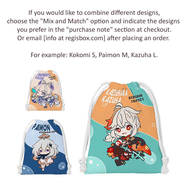 Genshin Impact Drawstring Bags Chibi Genshin Storage Bags Cosmetic Pouches (18)