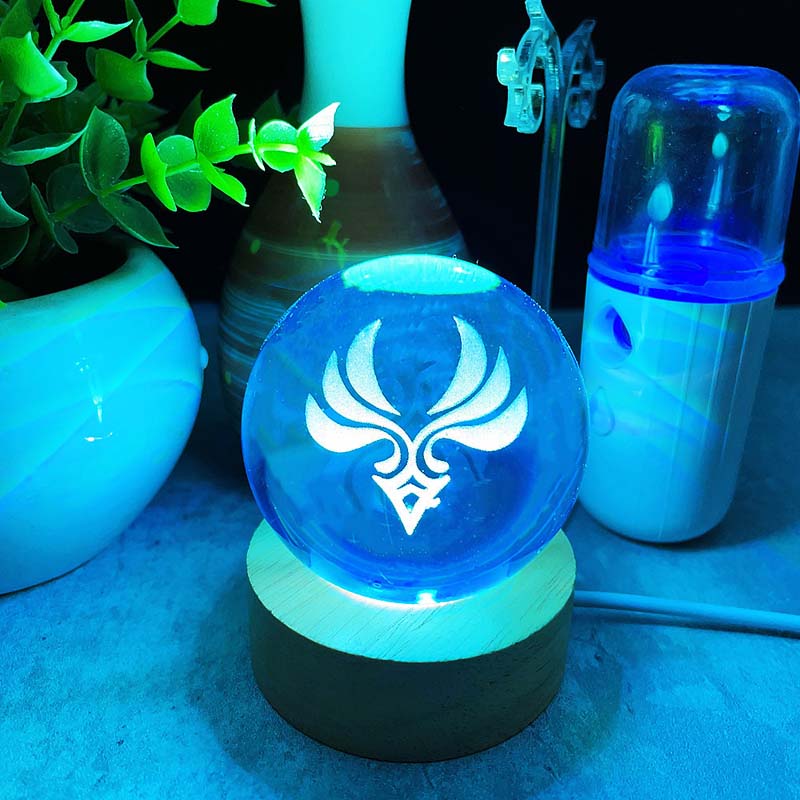 Genshin Impact Element LED Lights Crystal Ball Night Light (1)