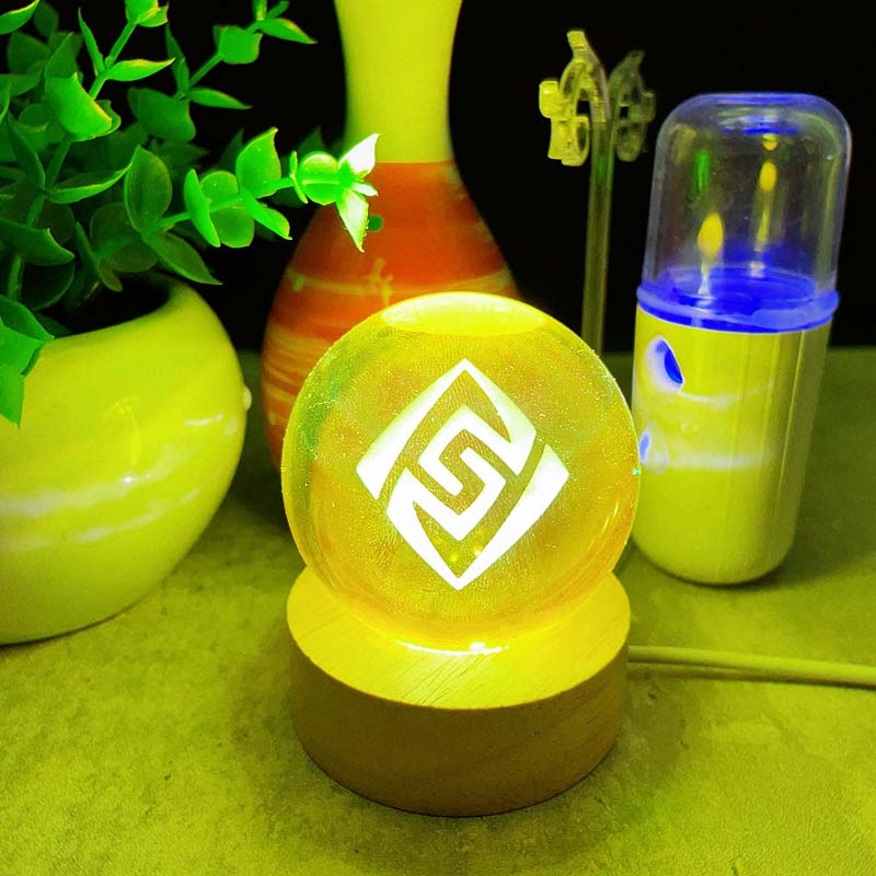 Genshin Impact Element LED Lights Crystal Ball Night Light (5)