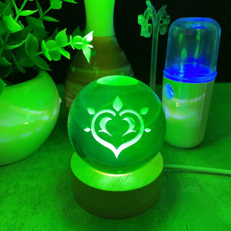 Genshin Impact Element LED Lights Crystal Ball Night Light (8)