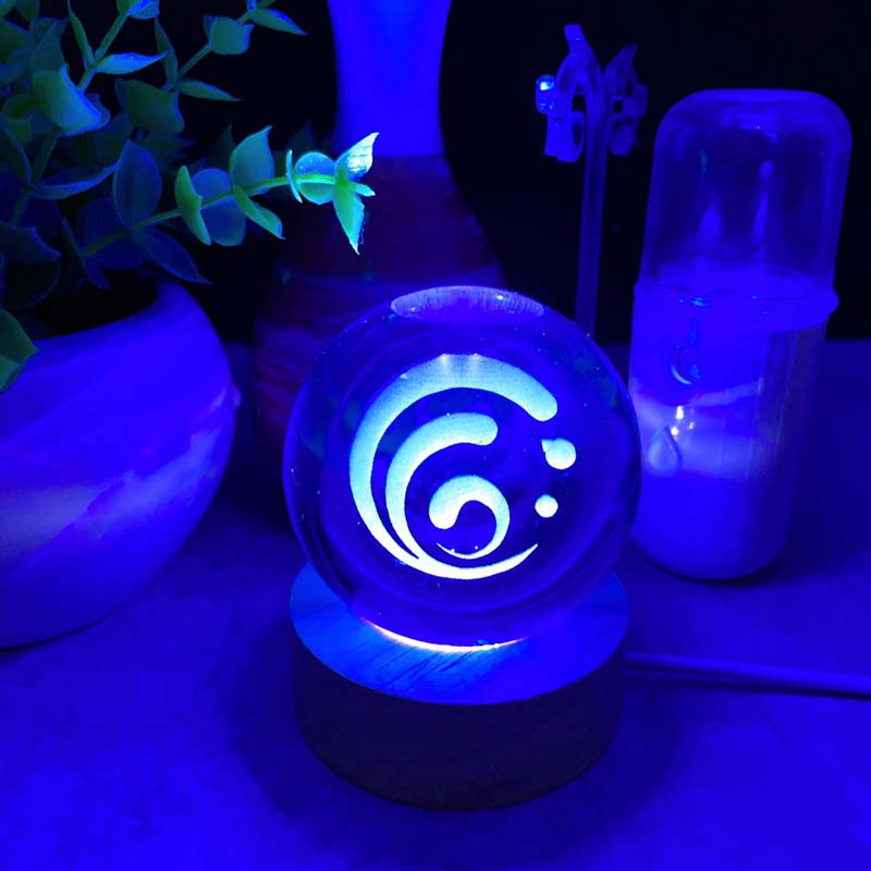 Genshin Impact Element LED Lights Crystal Ball Night Light (9)