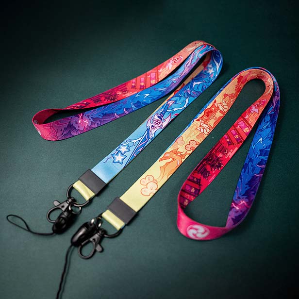 Genshin Impact Lanyard Necklace with 3 Nations