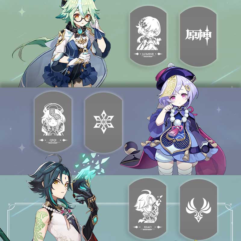 Genshin Impact Character Necklaces with Tag