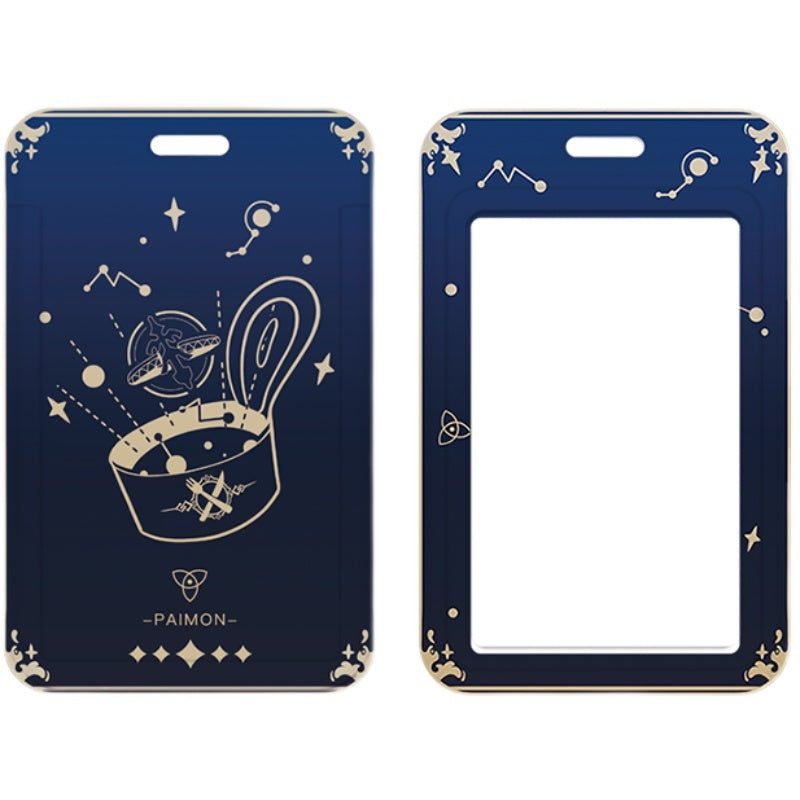 Genshin Impact Paimon Card Holder Genshin Badge Holder Paimon Genshin Keychains (10)