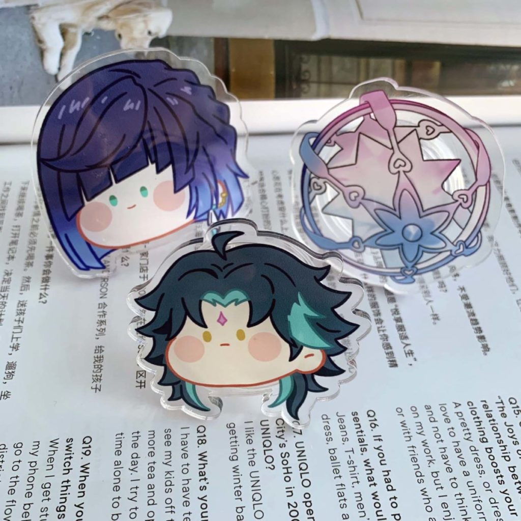 Chibi Genshin Impact Phone Grips with Characters