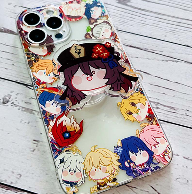 Genshin Impact Phone Grips Cute Genshin Merch KawaiiHu Tao Genshin Gifts (11)