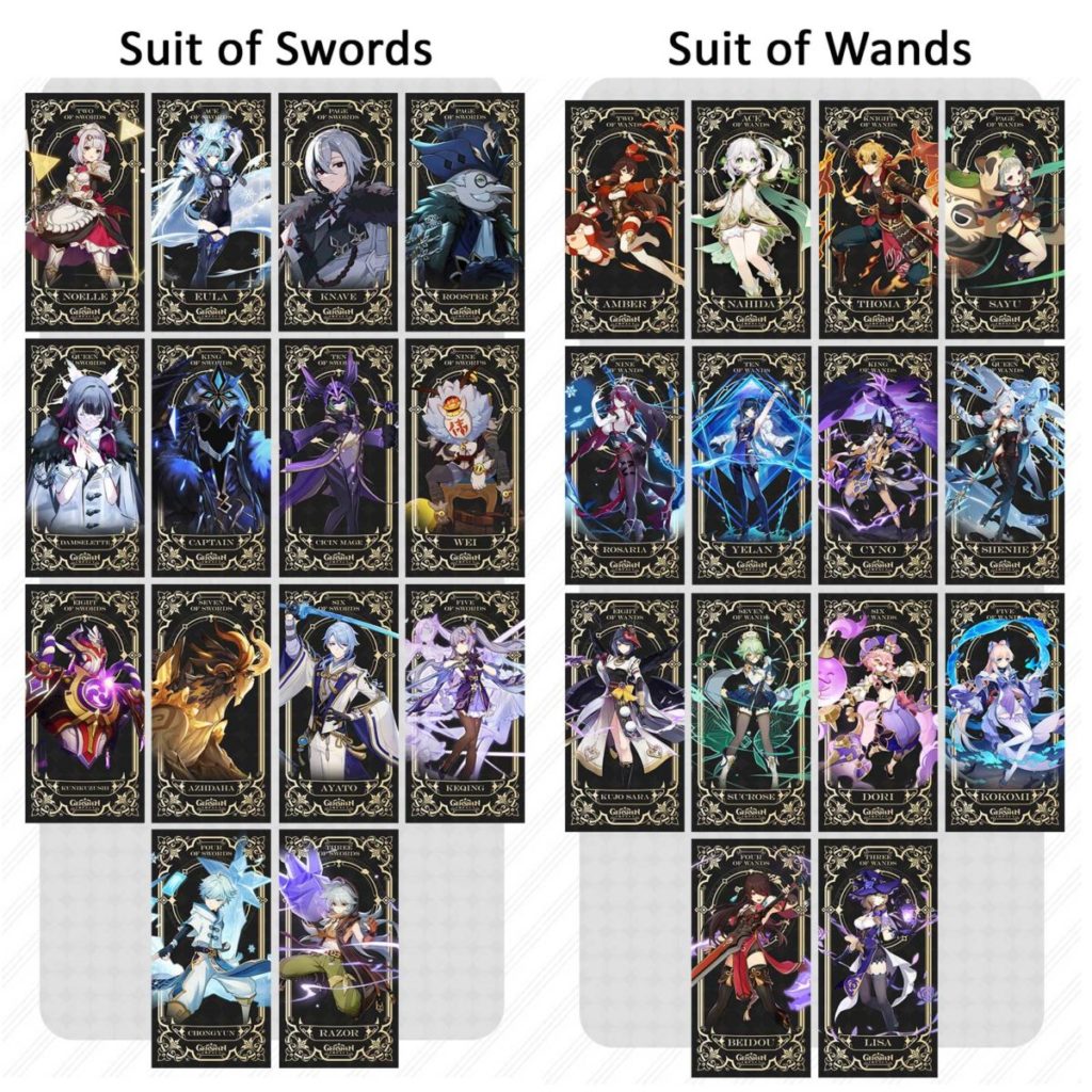 Genshin Impact Tarot Card Set