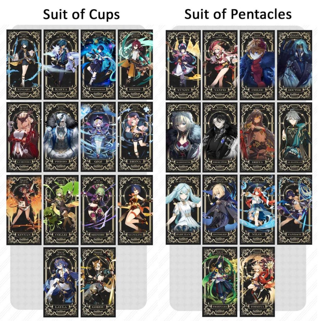 Genshin Impact Tarot Card Set