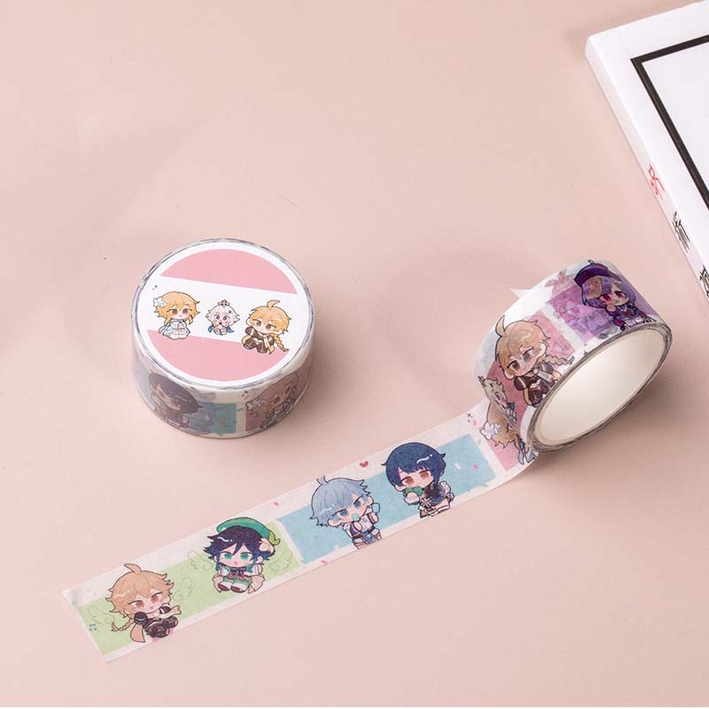 Genshin Impact Washi Tapes Cute Genshin Stationery Genshin Decorative Masking Tape (10)