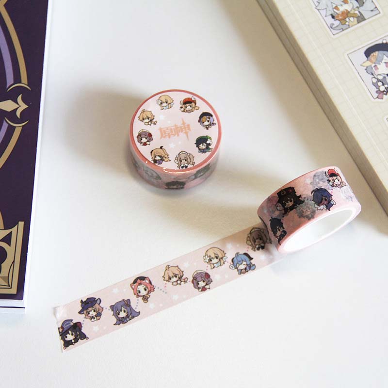Genshin Impact Washi Tapes Cute Genshin Stationery Genshin Decorative Masking Tape (15)
