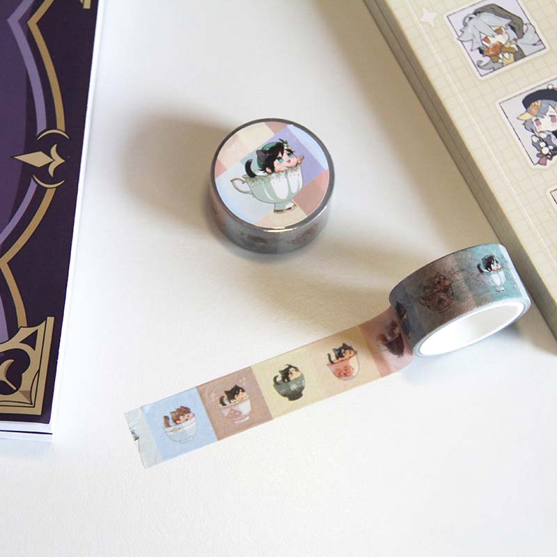 Genshin Impact Washi Tapes Cute Genshin Stationery Genshin Decorative Masking Tape (16)