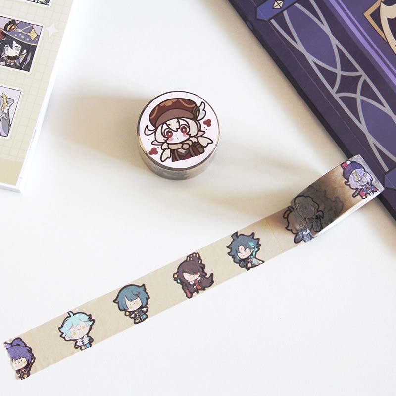 Genshin Impact Washi Tapes Cute Genshin Stationery Genshin Decorative Masking Tape (19)