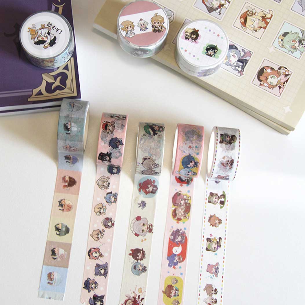 Genshin Impact Character Washi Tape Collection