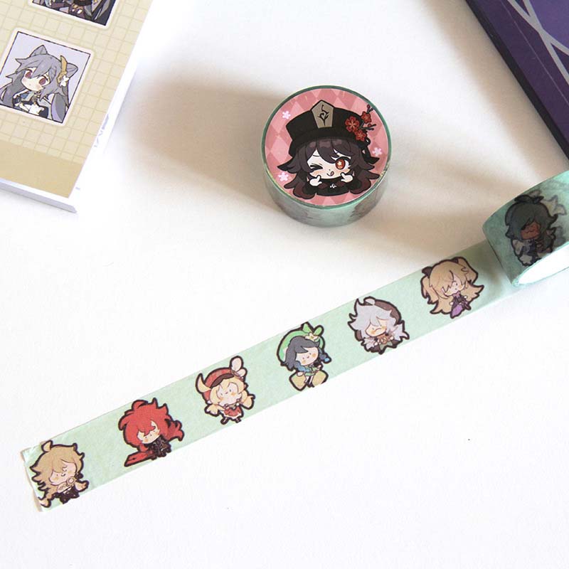 Genshin Impact Washi Tapes Cute Genshin Stationery Genshin Decorative Masking Tape (20)