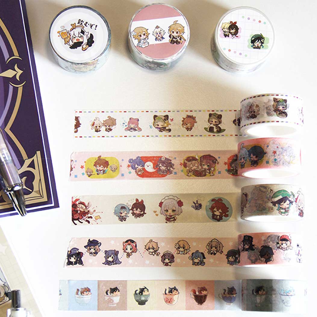 Genshin Impact Character Washi Tape Collection
