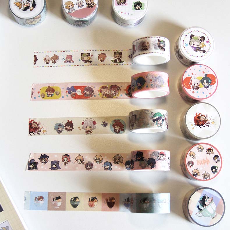 Genshin Impact Character Washi Tape Collection