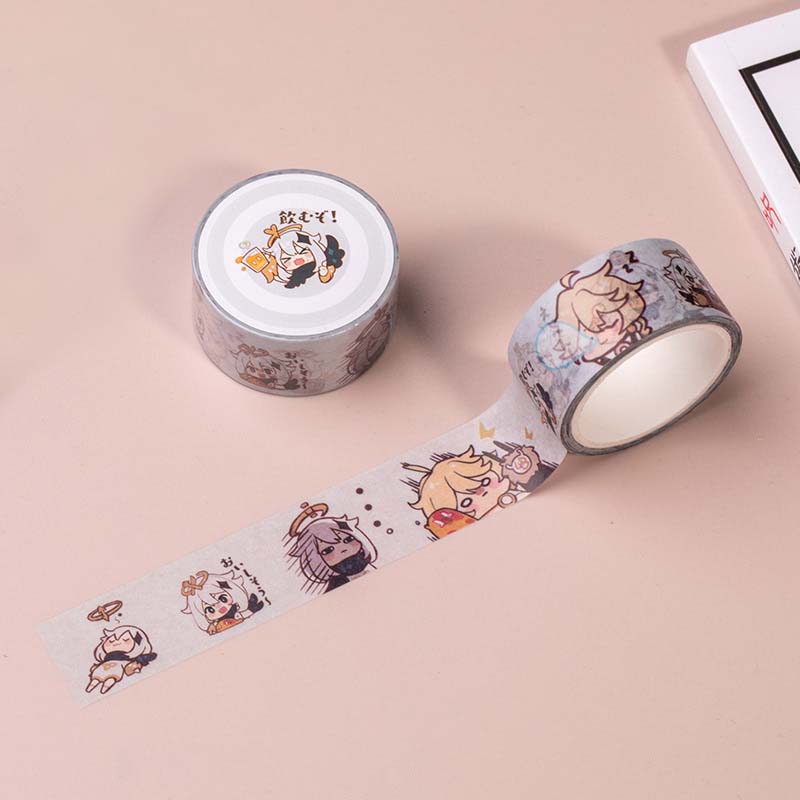 Genshin Impact Washi Tapes Cute Genshin Stationery Genshin Decorative Masking Tape (9)