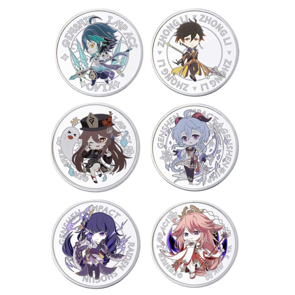 Genshin Impact Collectible Coins with Case