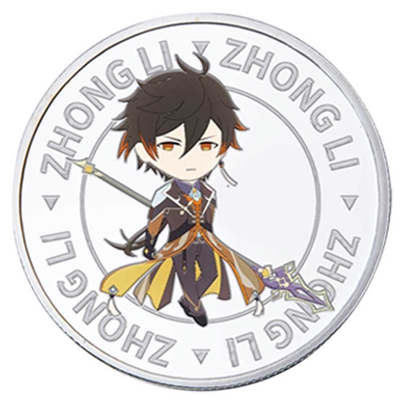 Genshin Impact Zhongli Collectible Coins Cute Genshin Zhongli Art Genshin Merch