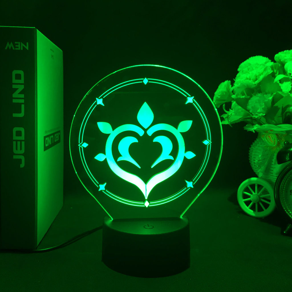 Gesnhin Impact Elements LED Night Light Genshin Desk Lamp Cool Genshin Gifts (2)