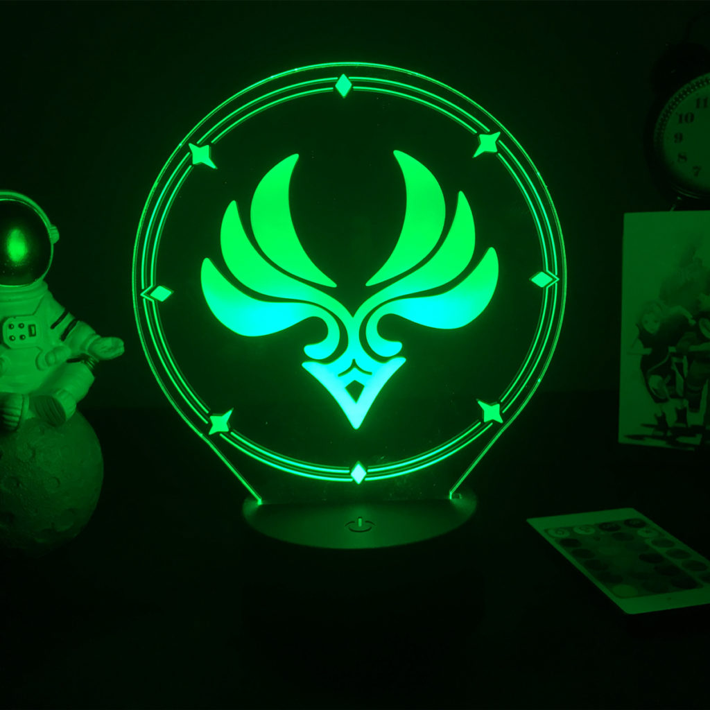 Gesnhin Impact Elements LED Night Light Genshin Desk Lamp Cool Genshin Gifts (3)