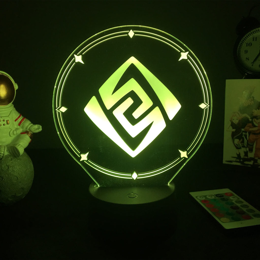 Gesnhin Impact Elements LED Night Light Genshin Desk Lamp Cool Genshin Gifts (5)