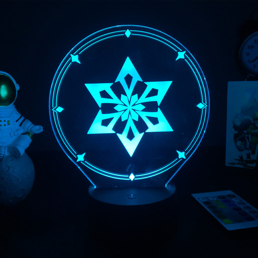 Gesnhin Impact Elements LED Night Light Genshin Desk Lamp Cool Genshin Gifts (6)
